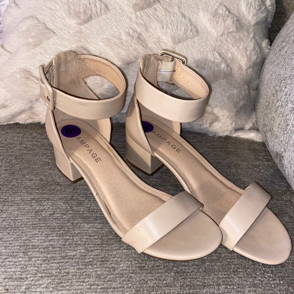 Nude kitten 2 strap heel